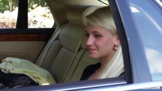 Blonde teen seduces for a Blowjob on the way home
