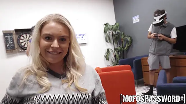 Blonde Krissy Knight sucks and fucks her roommate in their dorm mate