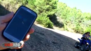 Kimy Blue's massive natural breasts brutally banged in her booty during raunchy quad bike sex escapade