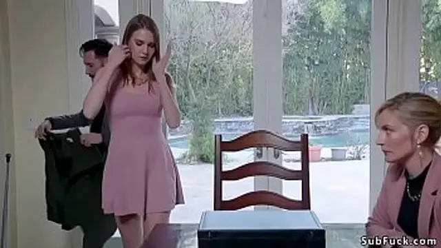 Corporate blonde slut Mona Wales and girlfriend Ashley Lane get anal👌 fucked by domineering lawyer in bdsm session