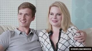 Blond Wife Adry Berty Fucks a Stud in Front of Her Loser Husband