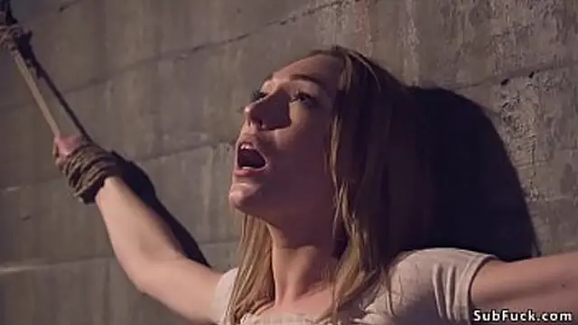 Br brunette Lily LaBeau trapped in dark dungeon &mdash;  rope bondage &mdash;  and master Xander Corvus anal👌 pleasures her fiercely