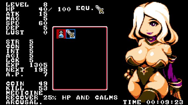 Steamy 2D pixel action in a castle high in the clouds