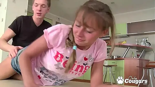 Lovely teen Gets A Big Anal Cream Pie