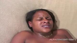 African woman dominated fiercely on the bed