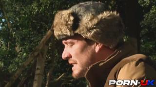 UK babe Sabrina gets her juicy strawberry blonde twat pounded hard at The Farm!