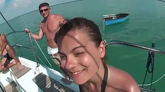 Intimate boat bash with top porn stars