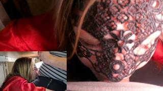 Blonde bombshell milks pole, savors creampie, and slurps every bead during office hours.