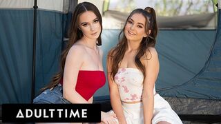 Dirty stepsisters get nasty on staycation, dual finger action unfolds, moore to go