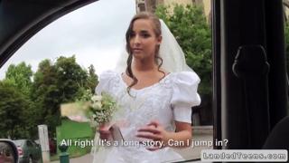 Filthy car bj on wedding rejection public humiliation