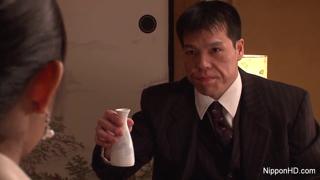 Business executive gets banged rough by Japanese beauty's eager clients