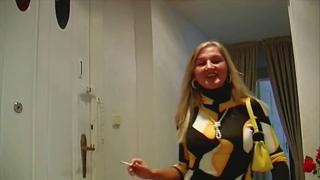 Blonde German babe goes oral😜 on massive BBC cumshot