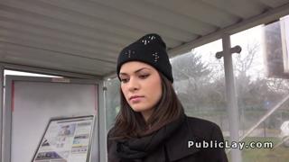 Hungarian girl enjoys public sex