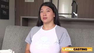 Real deal Latina amateur gets brutally gangbanged in rough throat fuck fest