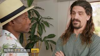 Bangin' hubby's bud Bruce Ventura, then gets all orifices ravaged by her seductive wiles