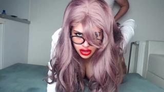 Smokin' Hot Stepsis Flies Me Away with Her Juicy Red Pout