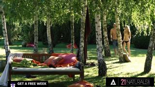 Fucking Gina Gerson's filthy snatch outdoors