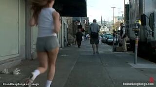 Bound & Banged: Amy Brooke's Interracial Gang Bang at Her Apartment