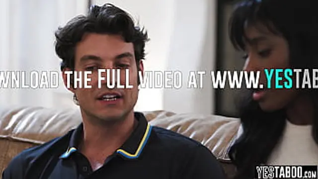 Cunning roommate shows some porn to ebony MILF and rails her roughly